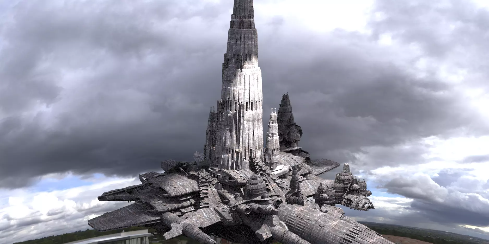 Sargons Tower Arch Ship 3D model_0