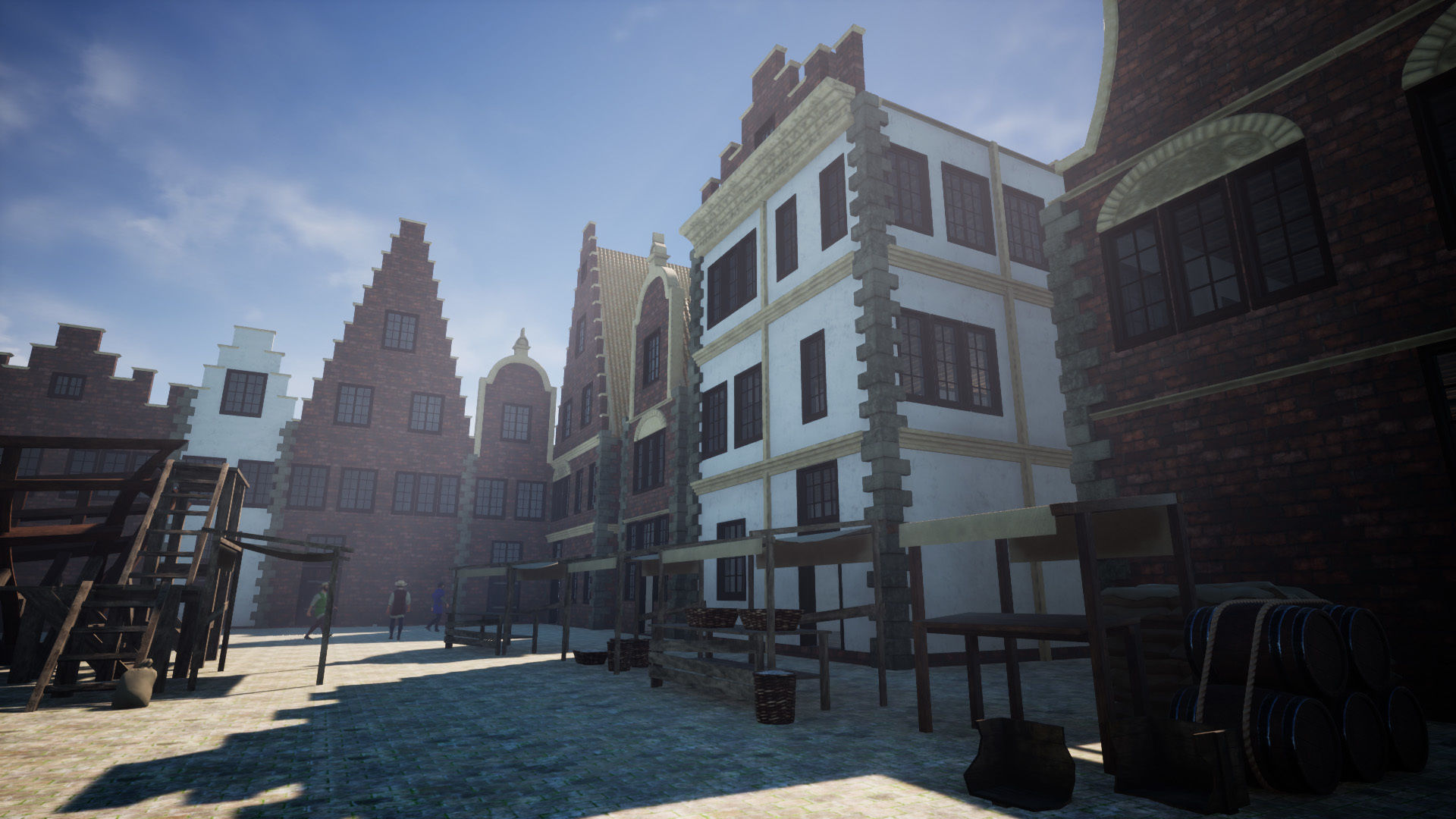 Medieval Harbor Low-poly 3D model_14