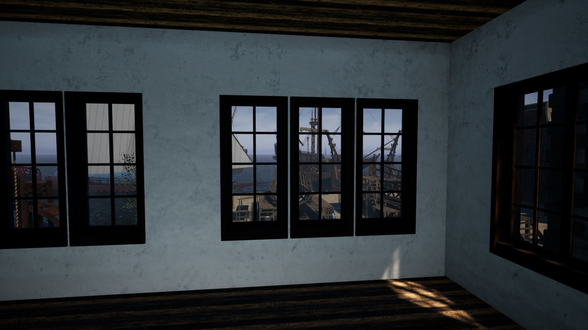 Medieval Harbor Low-poly 3D model_6