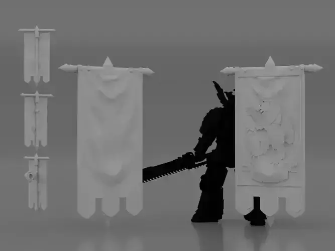ironwolf banner 3D print model