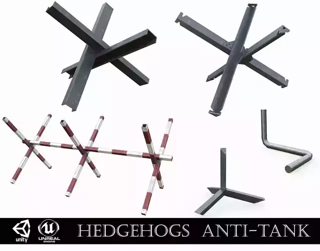 Set of 5 Anti-Tank Hedgehogs
