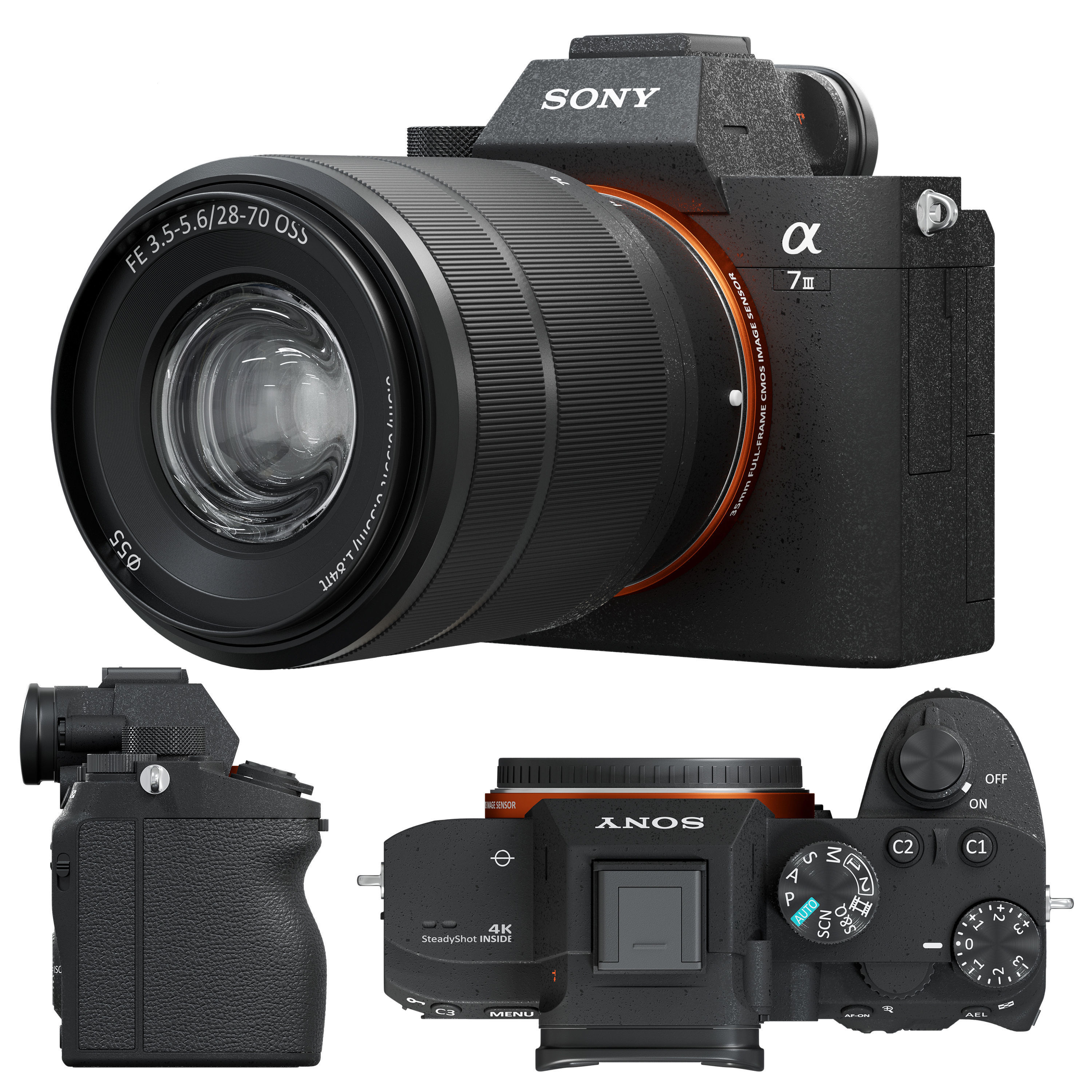 Camera Sony Alpha a7 III 28-70mm Kit Black 3D model_6