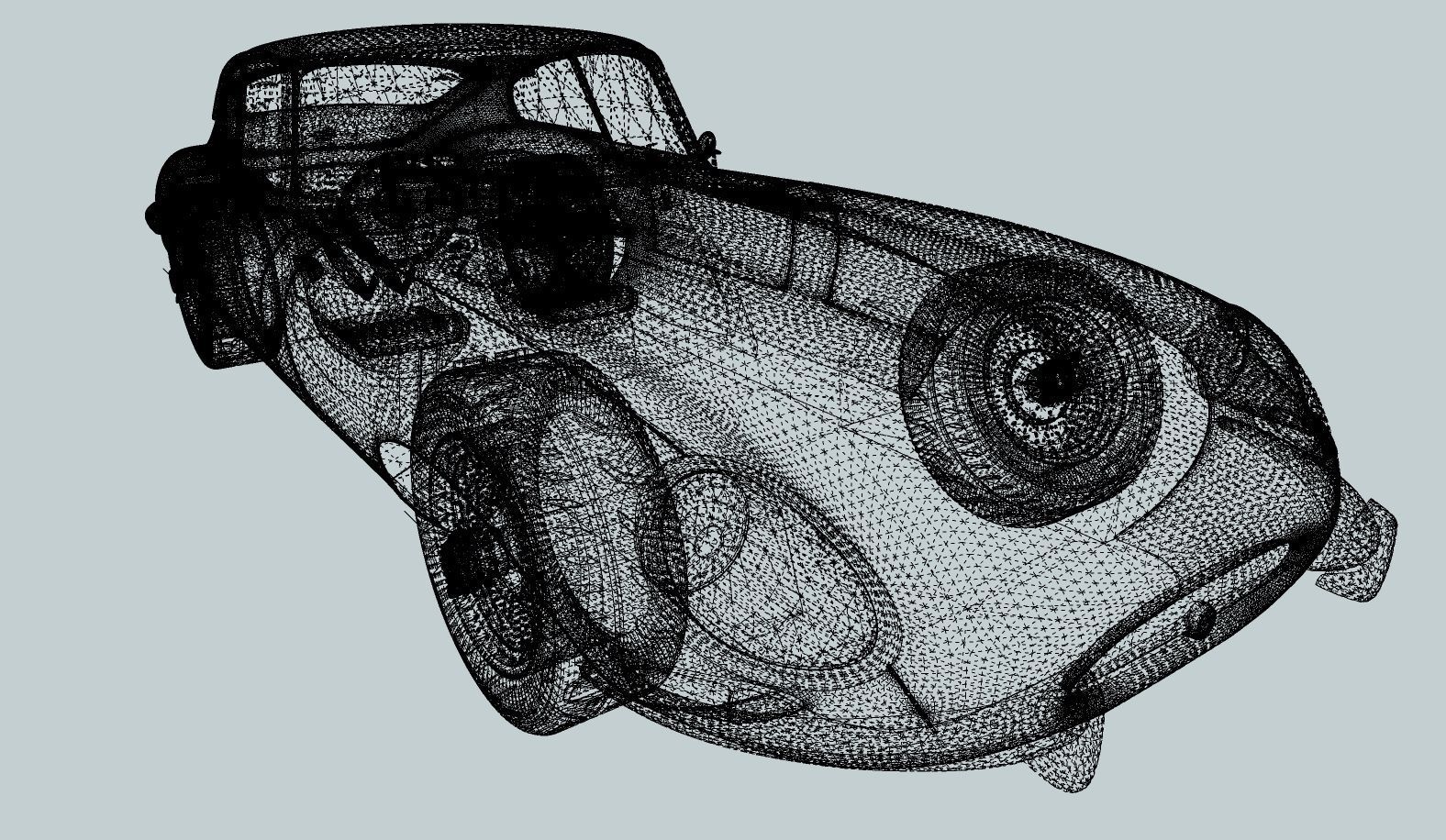 Jaguar E Type 1964 3D model_14