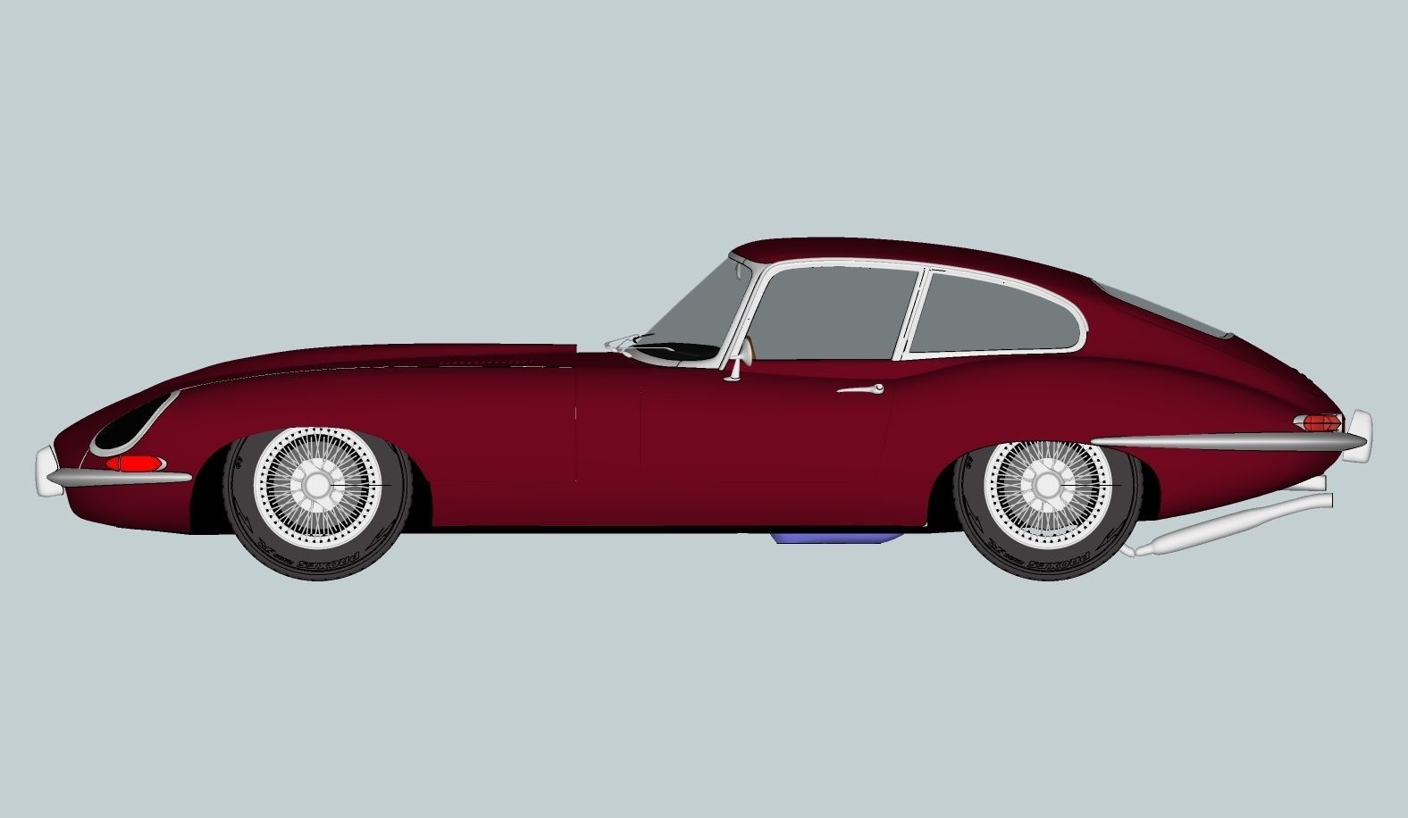 Jaguar E Type 1964 3D model_19