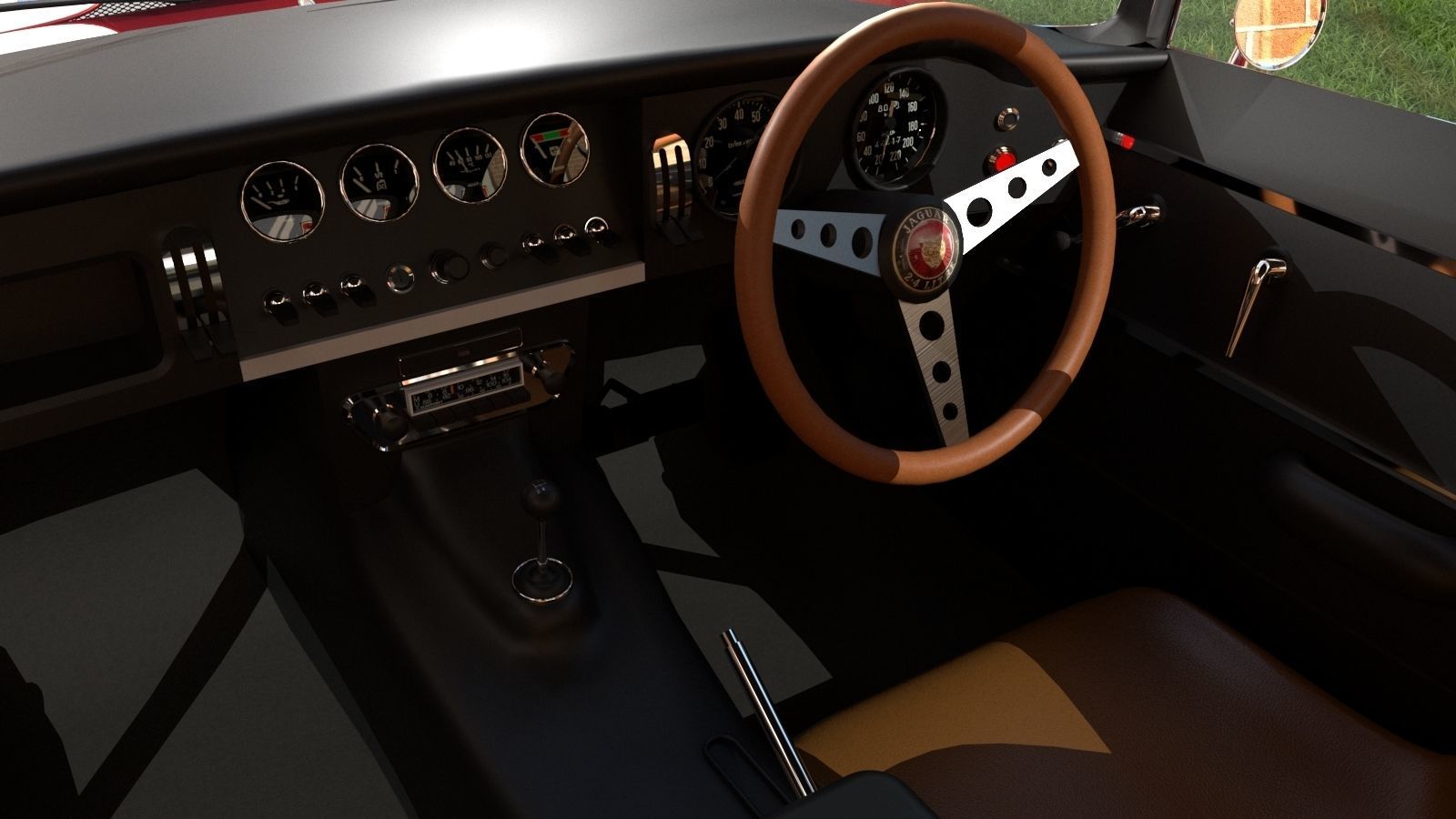 Jaguar E Type 1964 3D model_9