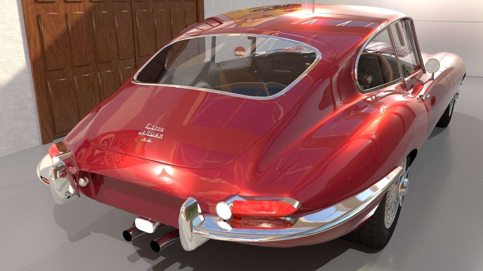 Jaguar E Type 1964 3D model_1
