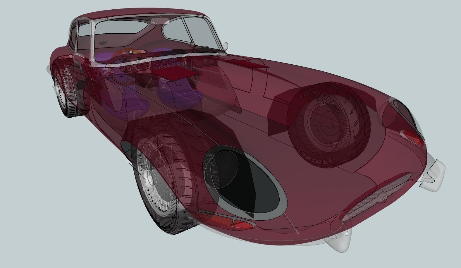 Jaguar E Type 1964 3D model_16