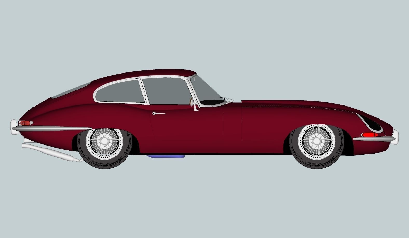 Jaguar E Type 1964 3D model_20