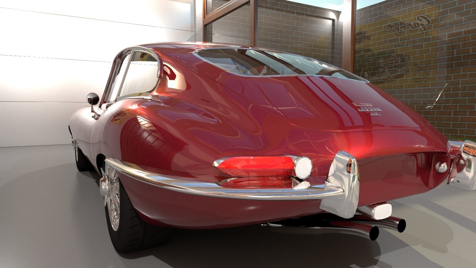 Jaguar E Type 1964 3D model_7