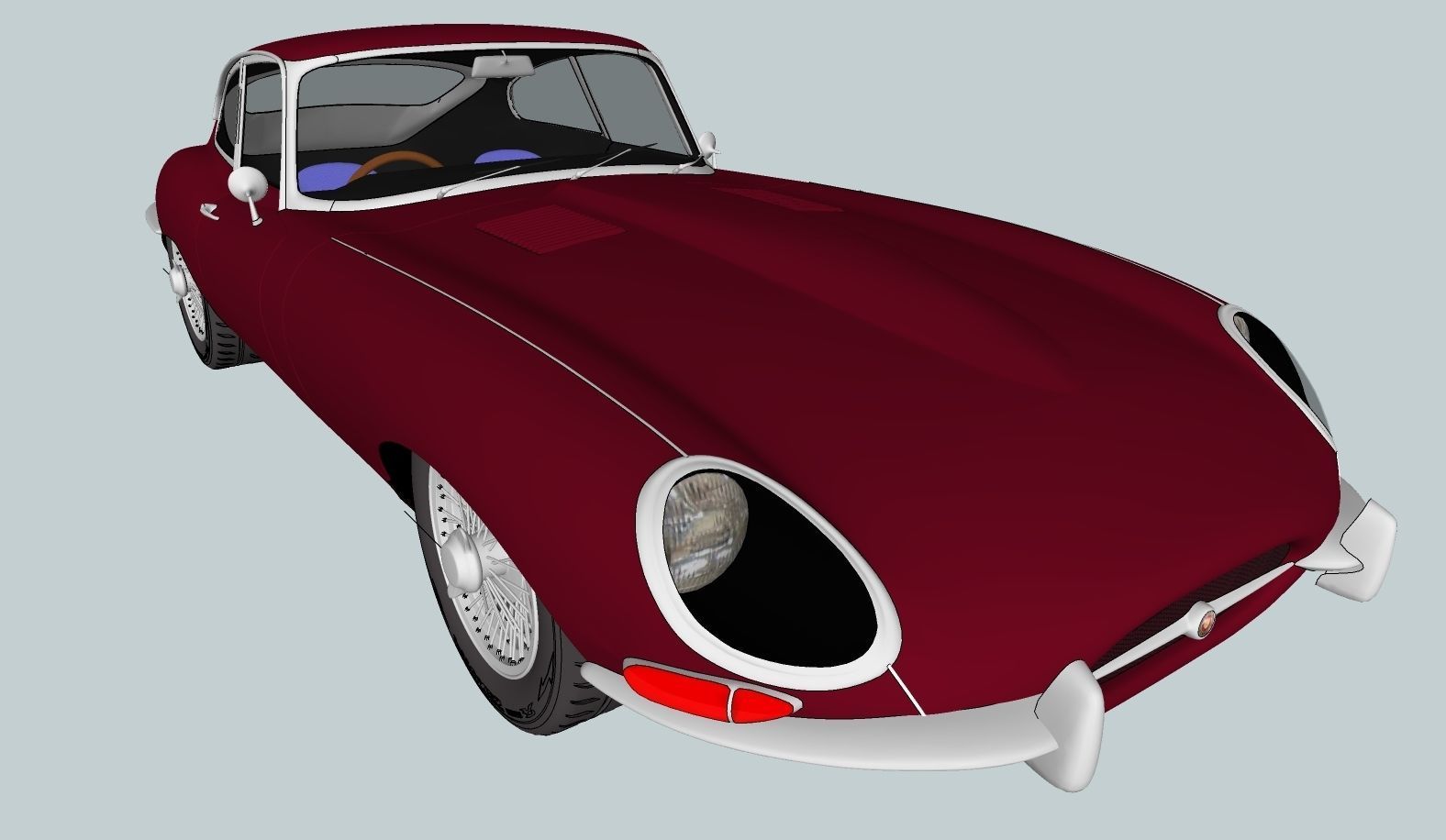 Jaguar E Type 1964 3D model_12