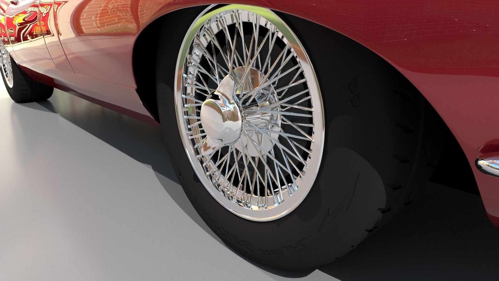 Jaguar E Type 1964 3D model_11