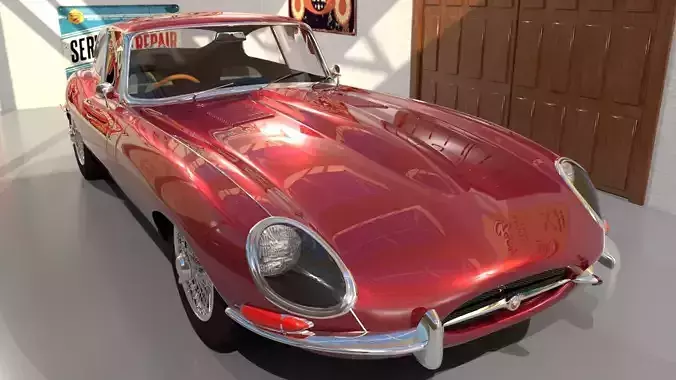 Jaguar E Type 1964 3D model