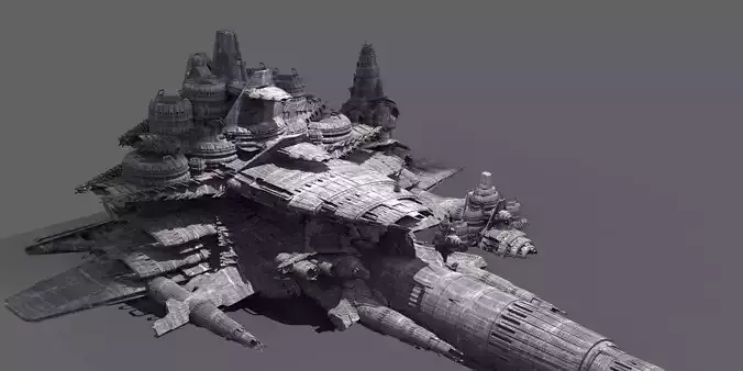 Sargons Tower base Arch Ship 3D 