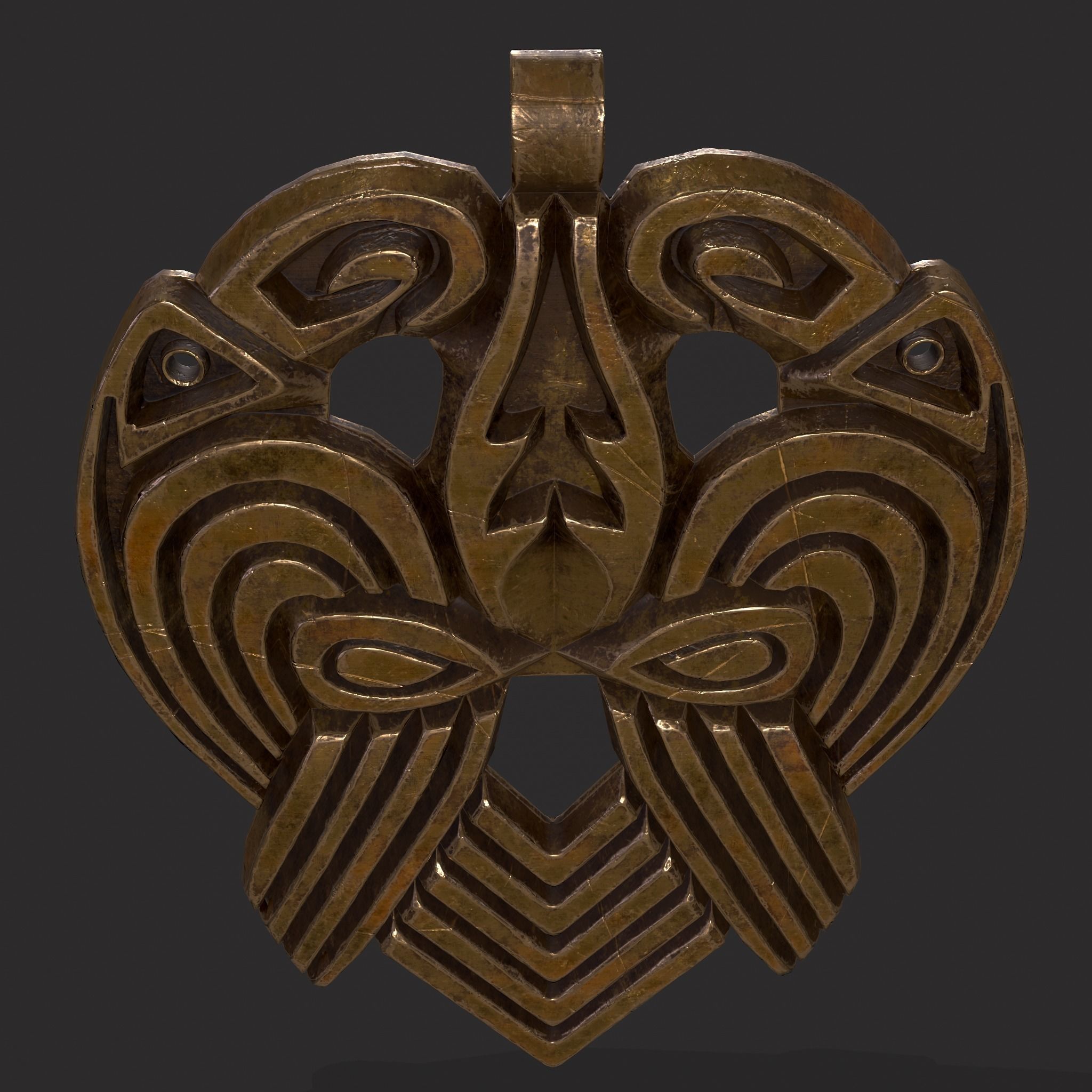 Anglo Saxon Pendant Low-poly 3D model_19
