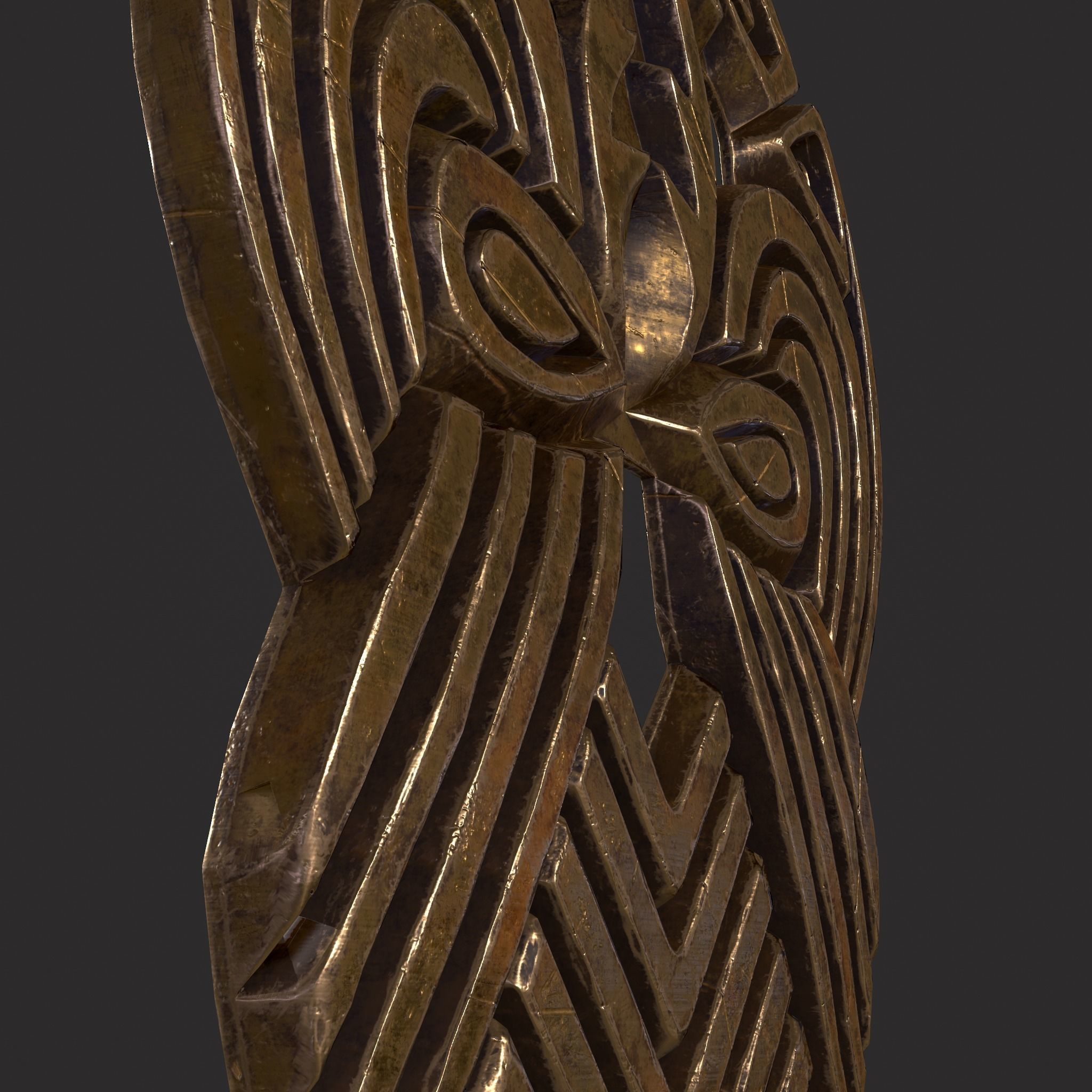 Anglo Saxon Pendant Low-poly 3D model_5