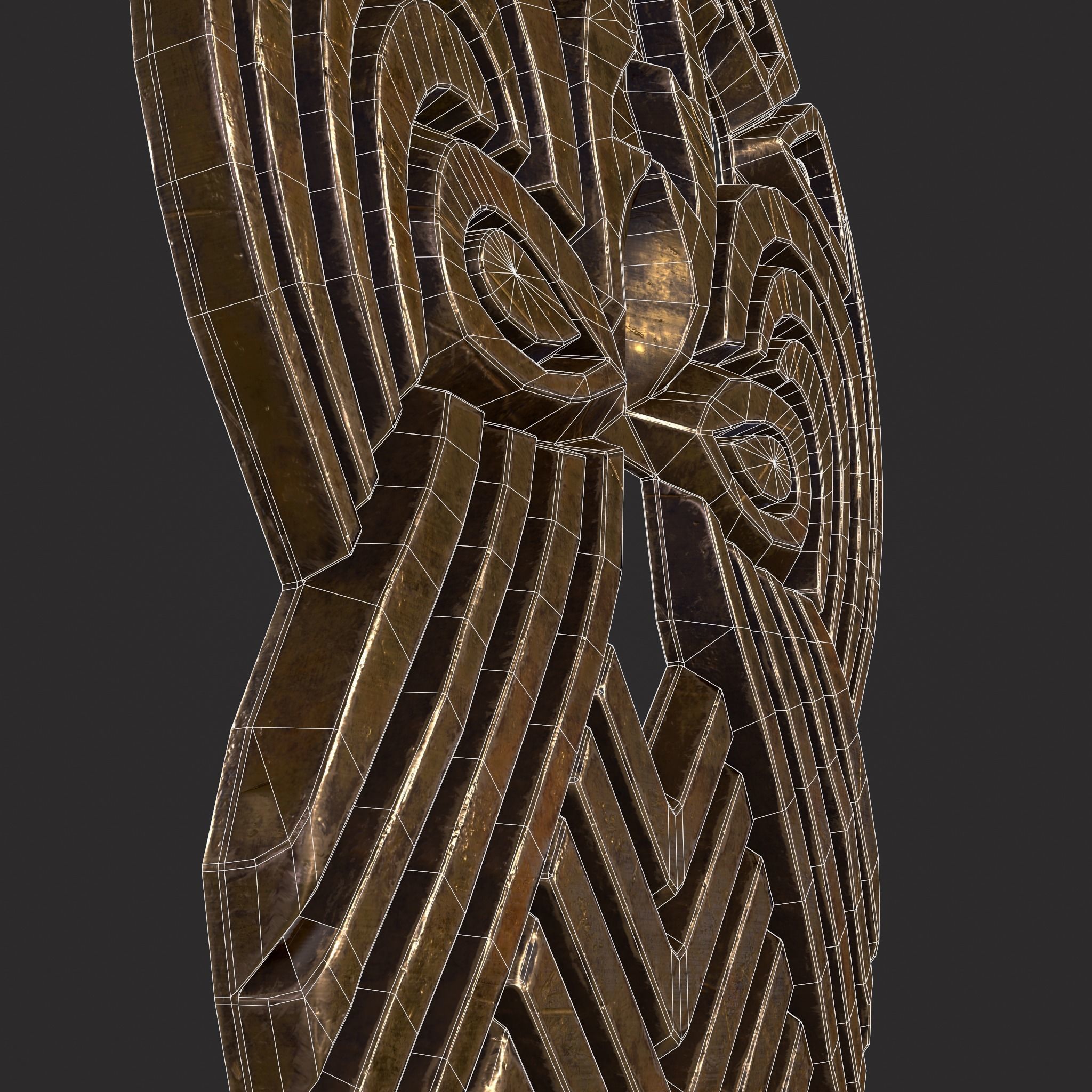 Anglo Saxon Pendant Low-poly 3D model_6