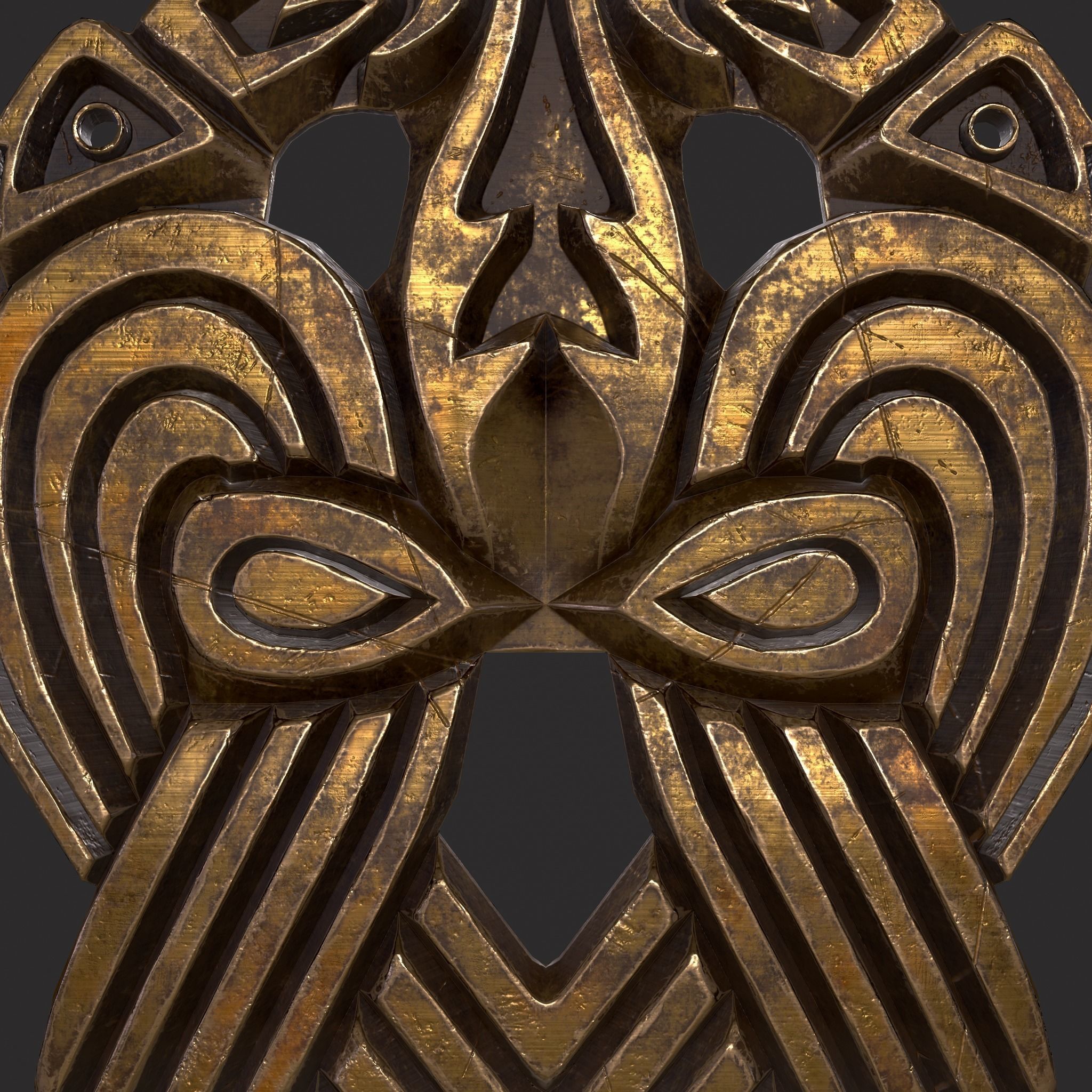 Anglo Saxon Pendant Low-poly 3D model_9