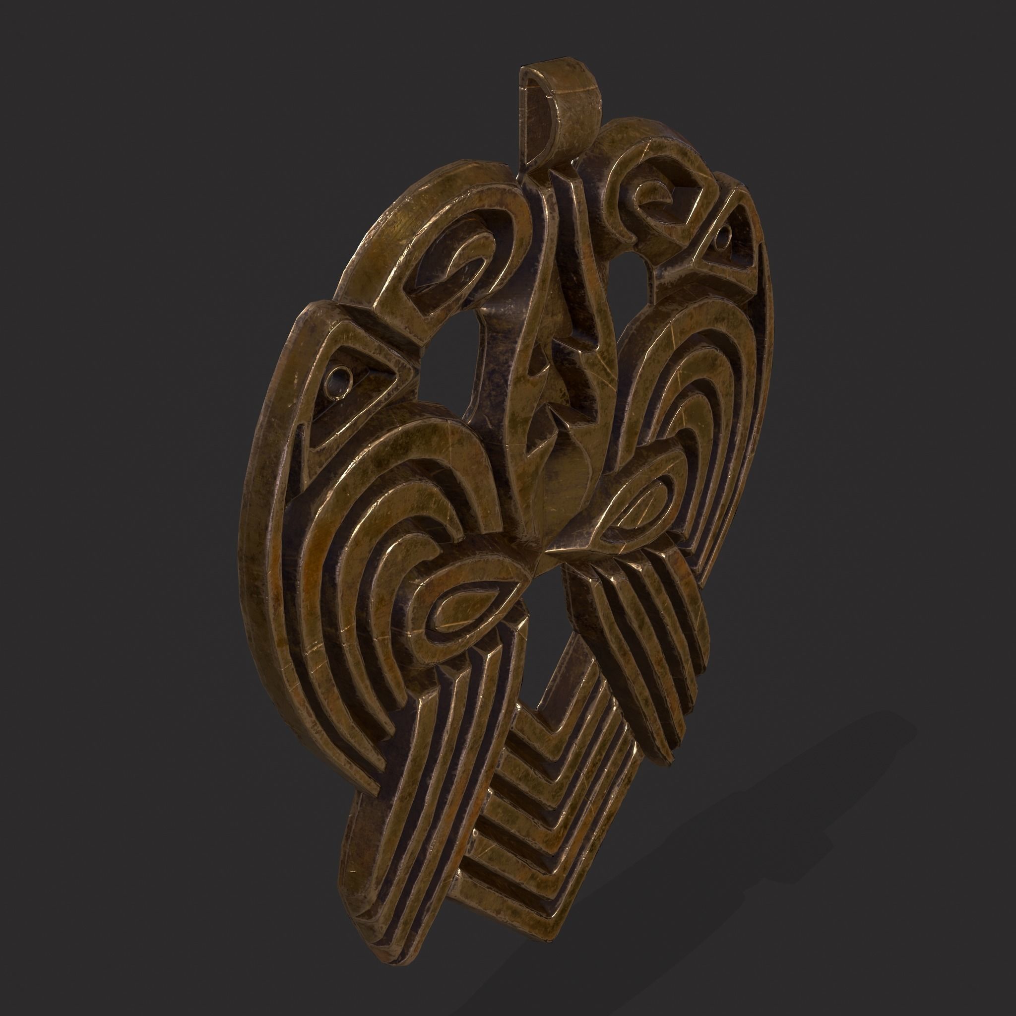 Anglo Saxon Pendant Low-poly 3D model_15