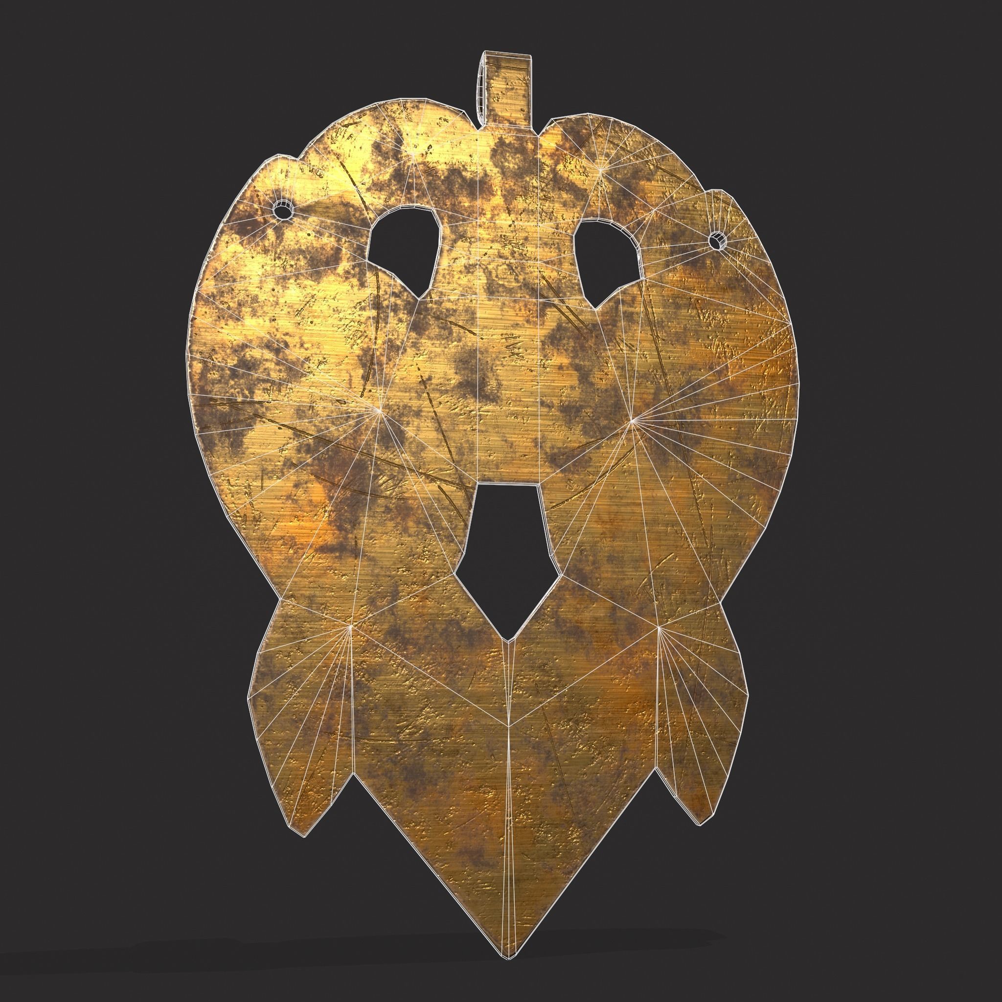 Anglo Saxon Pendant Low-poly 3D model_4