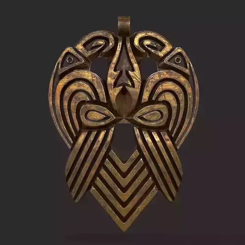 Anglo Saxon Pendant Low-poly 3D model