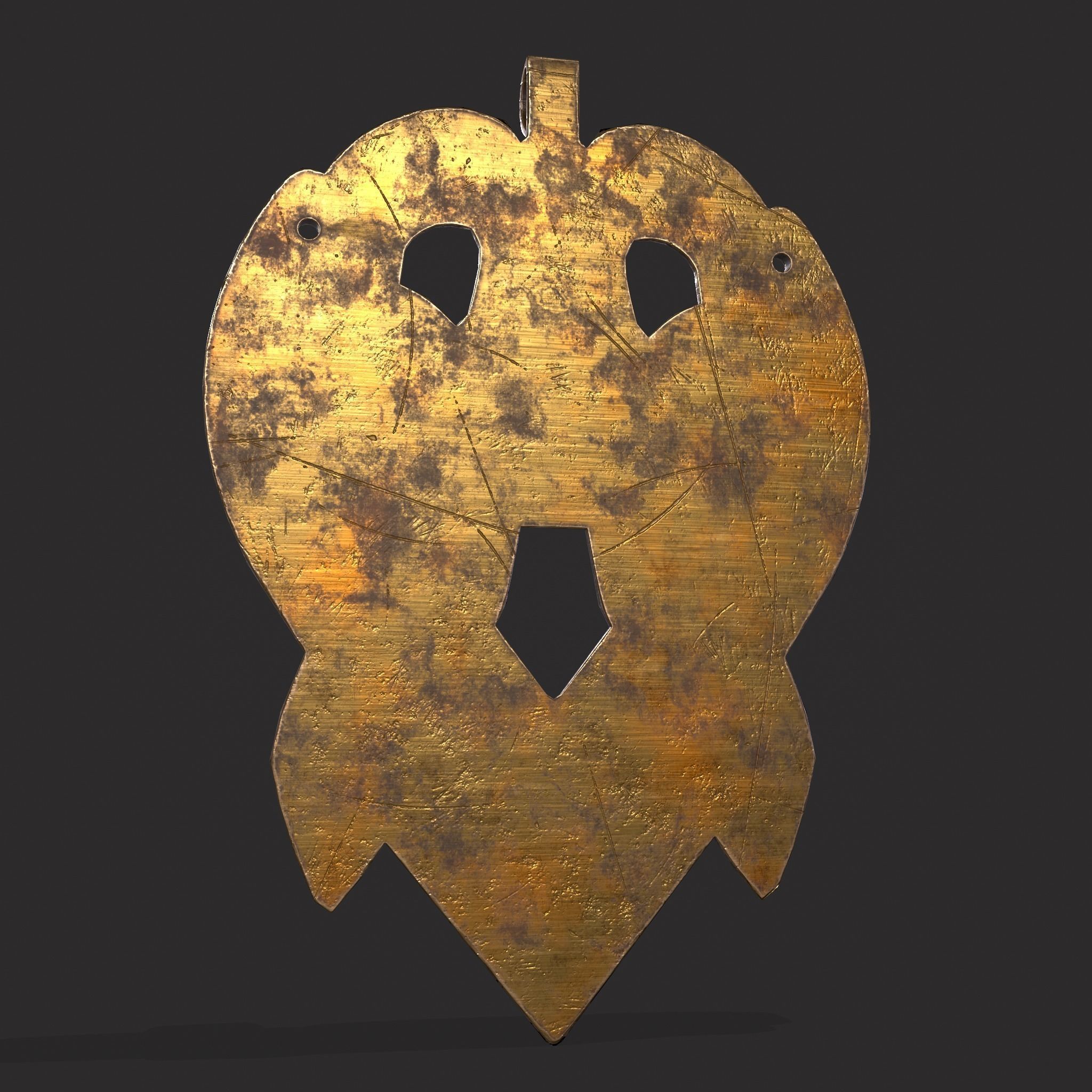 Anglo Saxon Pendant Low-poly 3D model_3