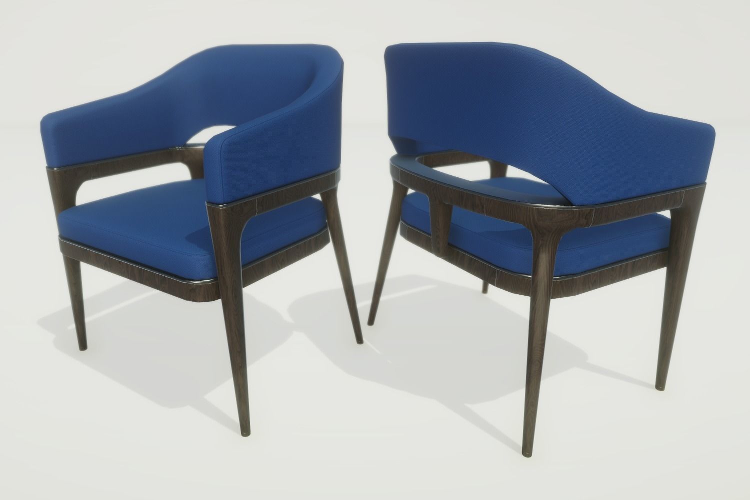 Modern Chair Low-poly 3D model_1