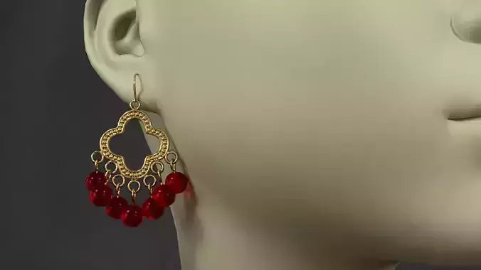 earrings mannequin wearing
