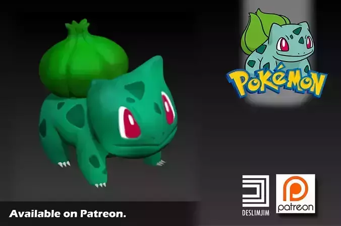 Bulbassaur Pokemon Nintendo Pokeball 3D print model