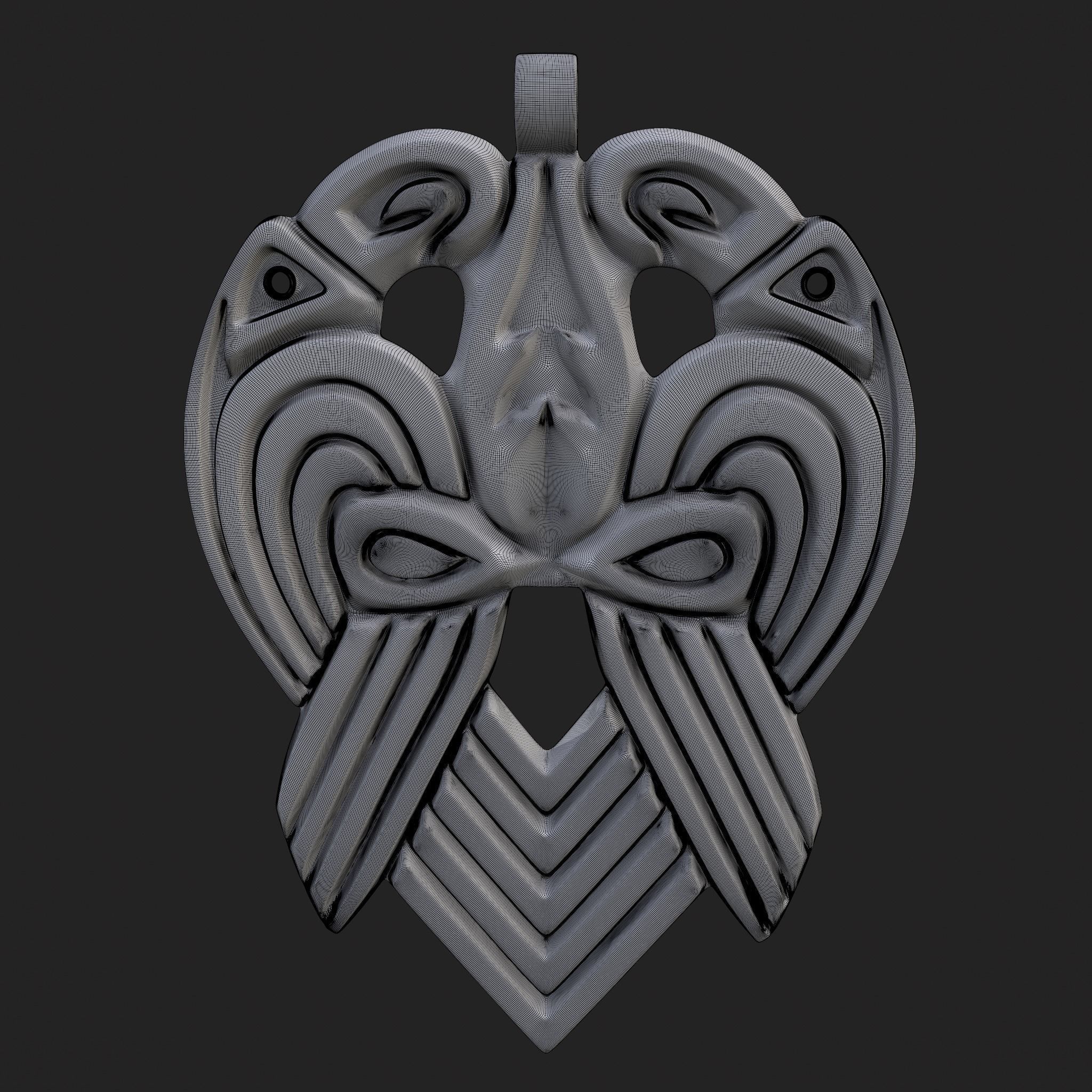 Anglo Saxon Pendant 3D print model_4
