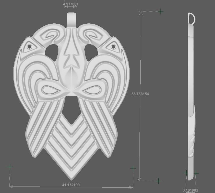 Anglo Saxon Pendant 3D print model_23