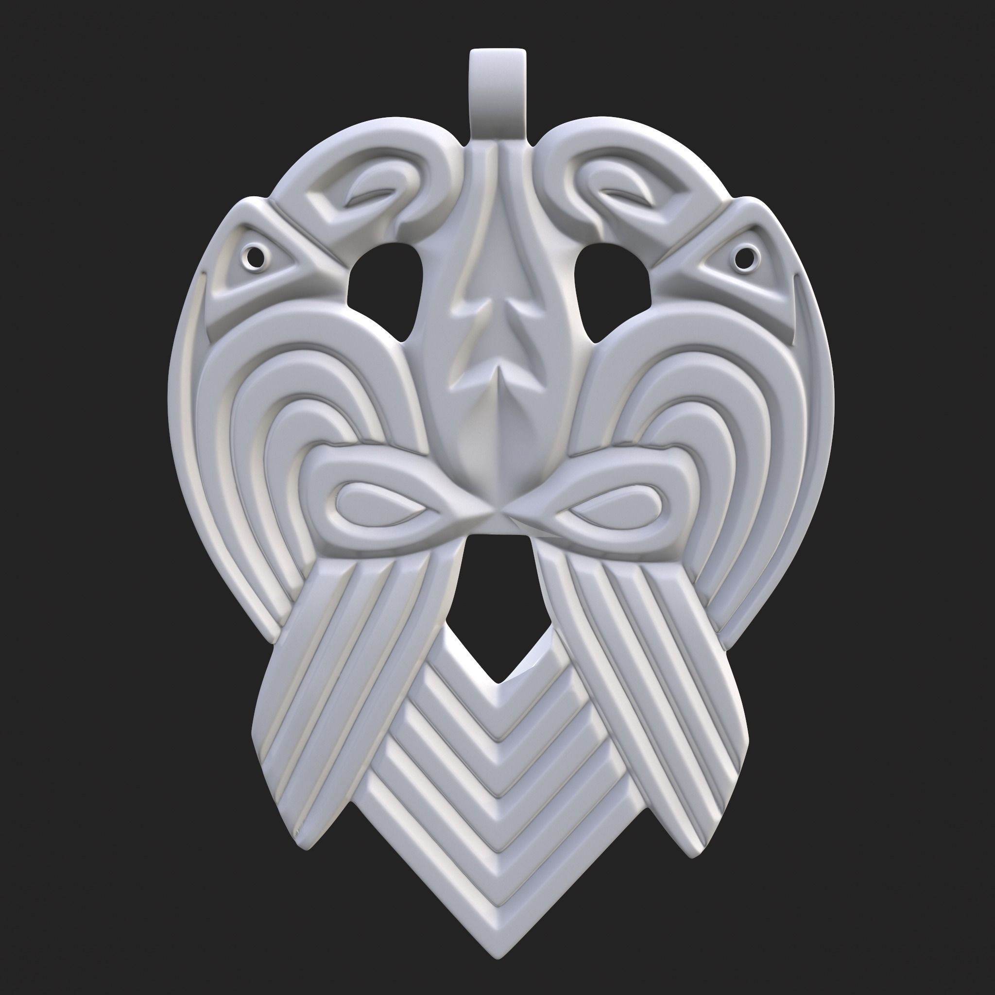 Anglo Saxon Pendant 3D print model_3