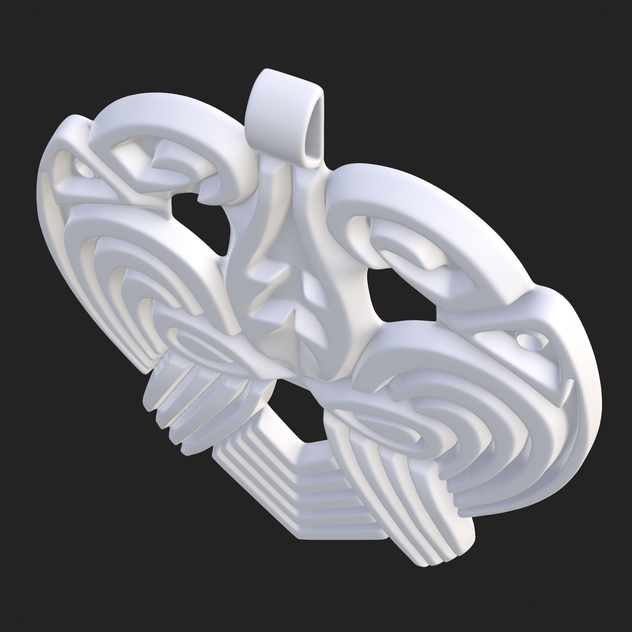 Anglo Saxon Pendant 3D print model_2