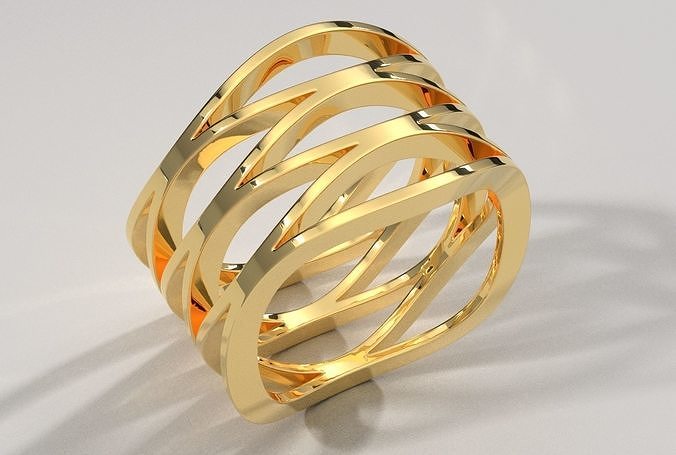 Waves Ring 3D print model