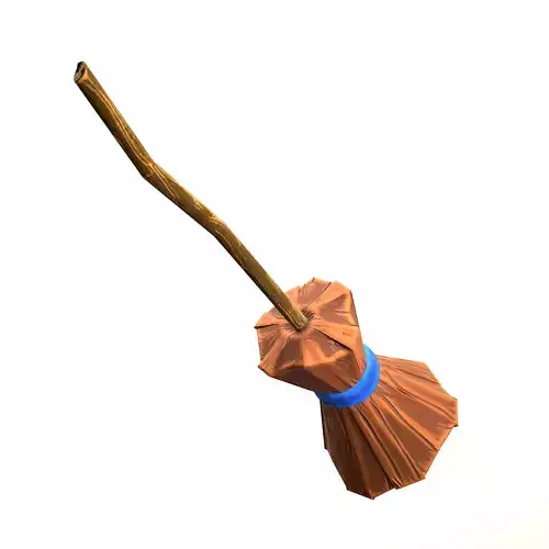 Low-poly of Stylized WitchBroom