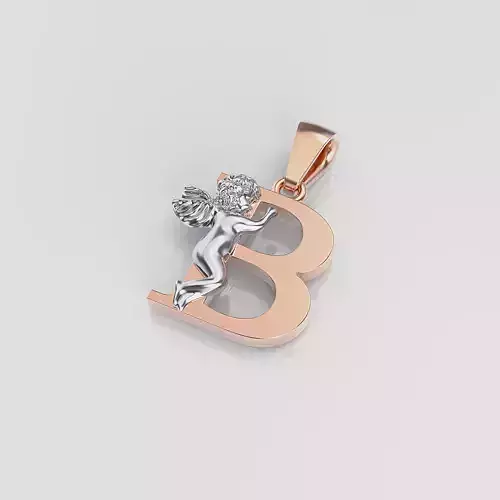 Pendant Letter B 3D print model