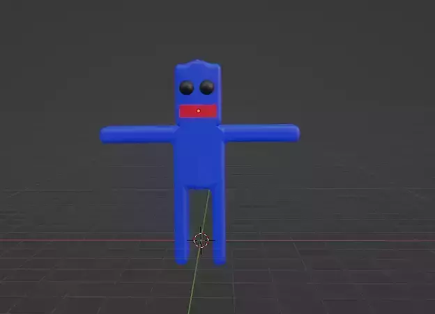 low poly monster figure