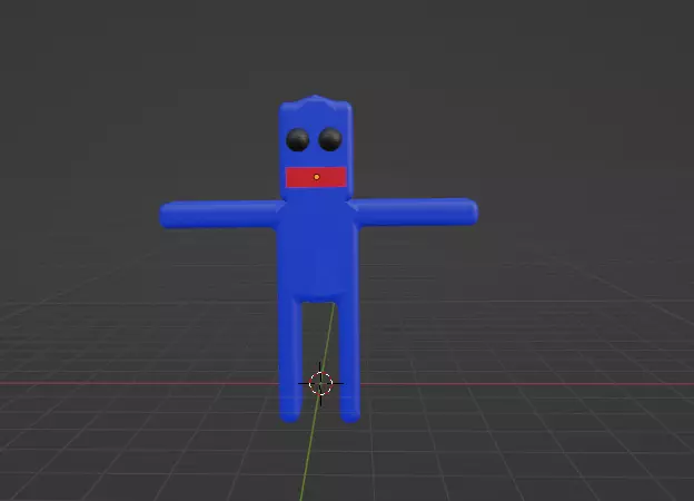 low poly monster figure 3D model_0