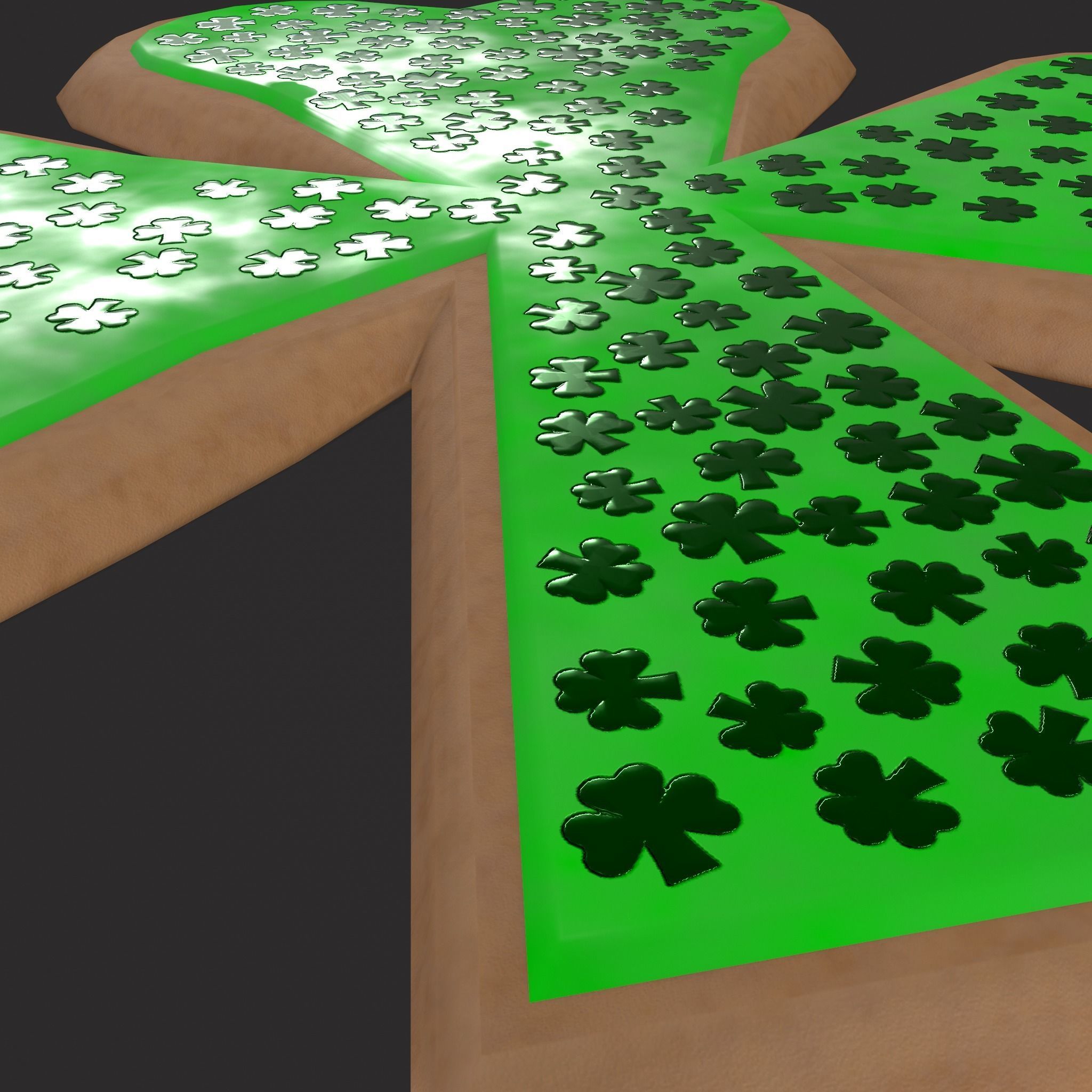 Clover Sprinkle Cookie Free low-poly 3D model_11