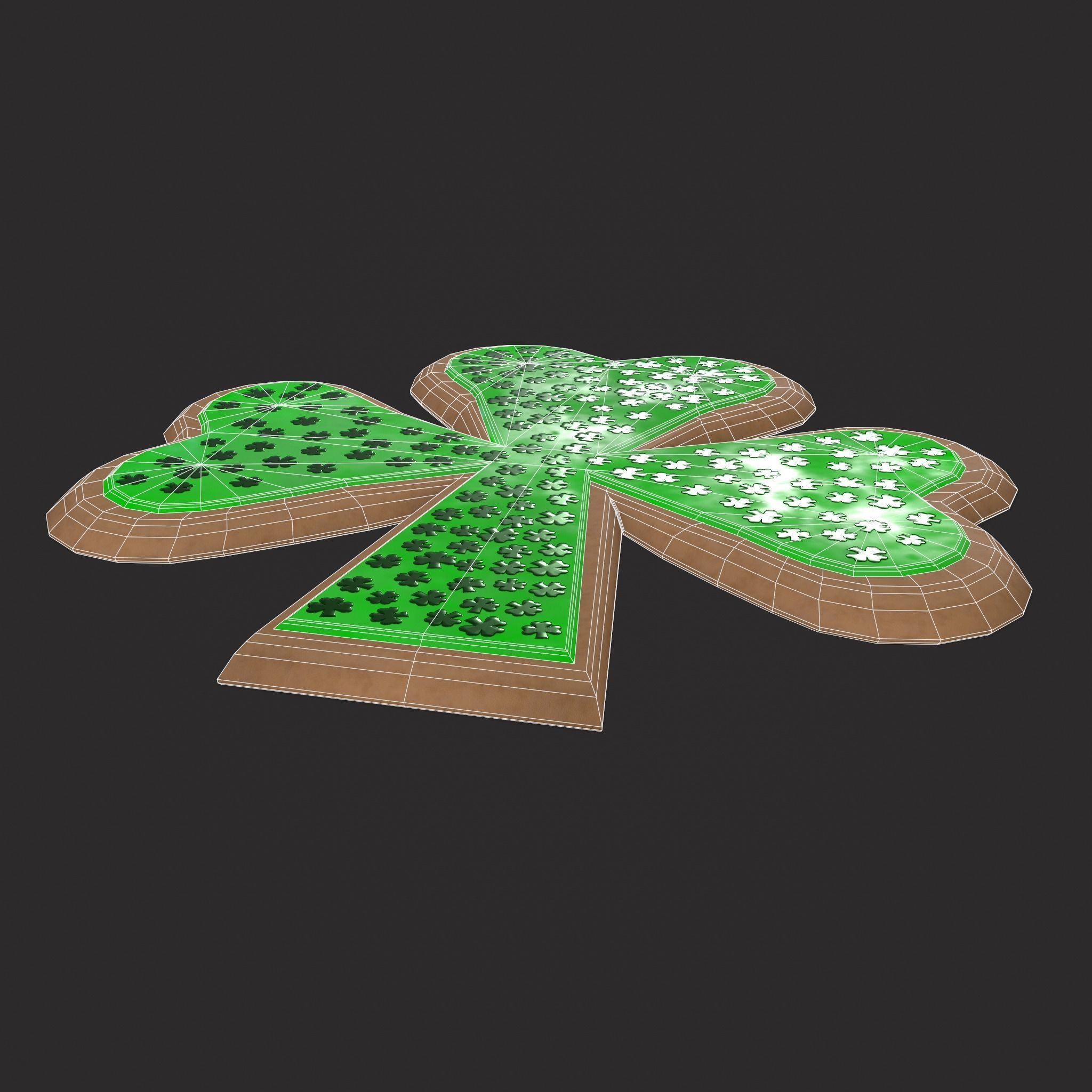 Clover Sprinkle Cookie Free low-poly 3D model_8