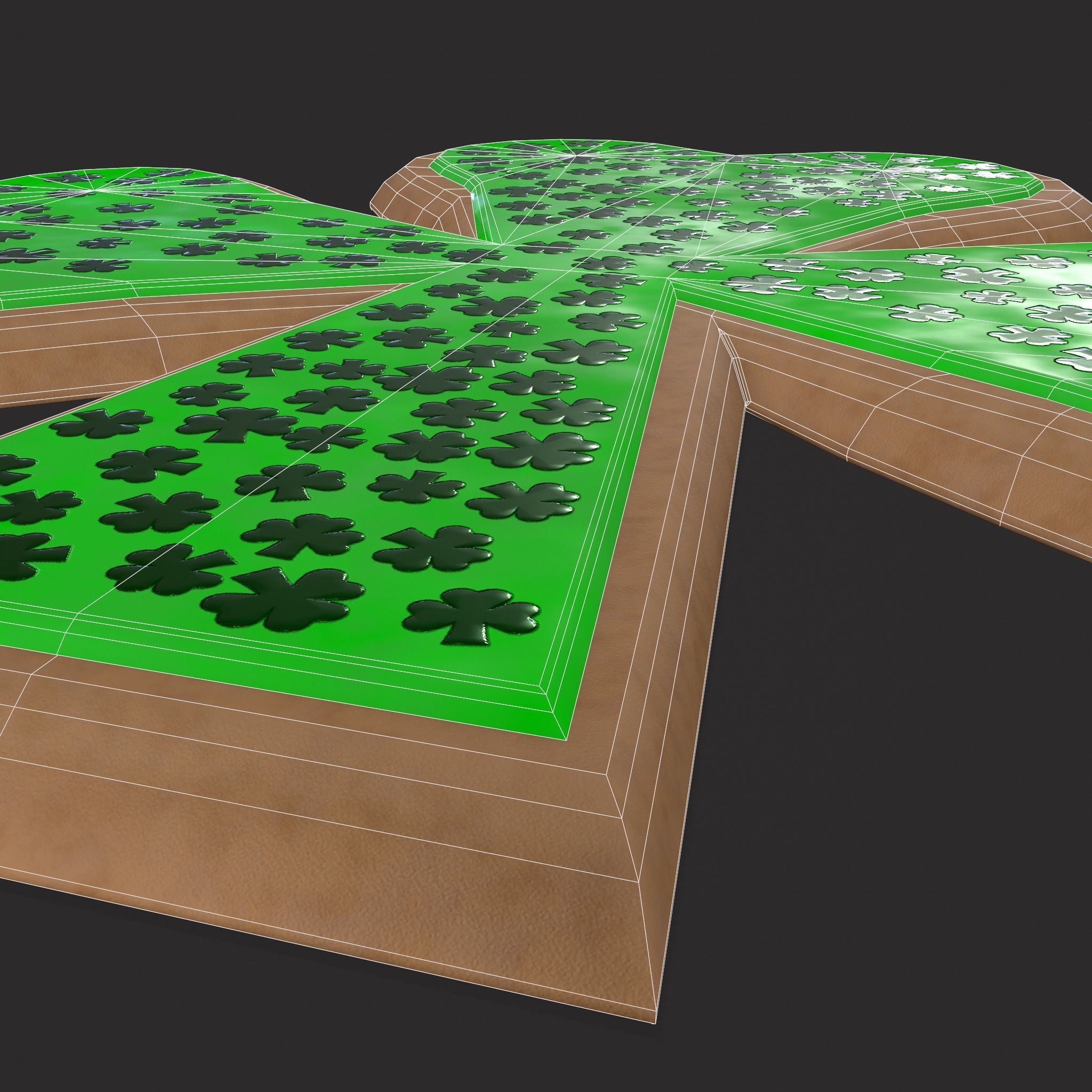 Clover Sprinkle Cookie Free low-poly 3D model_10