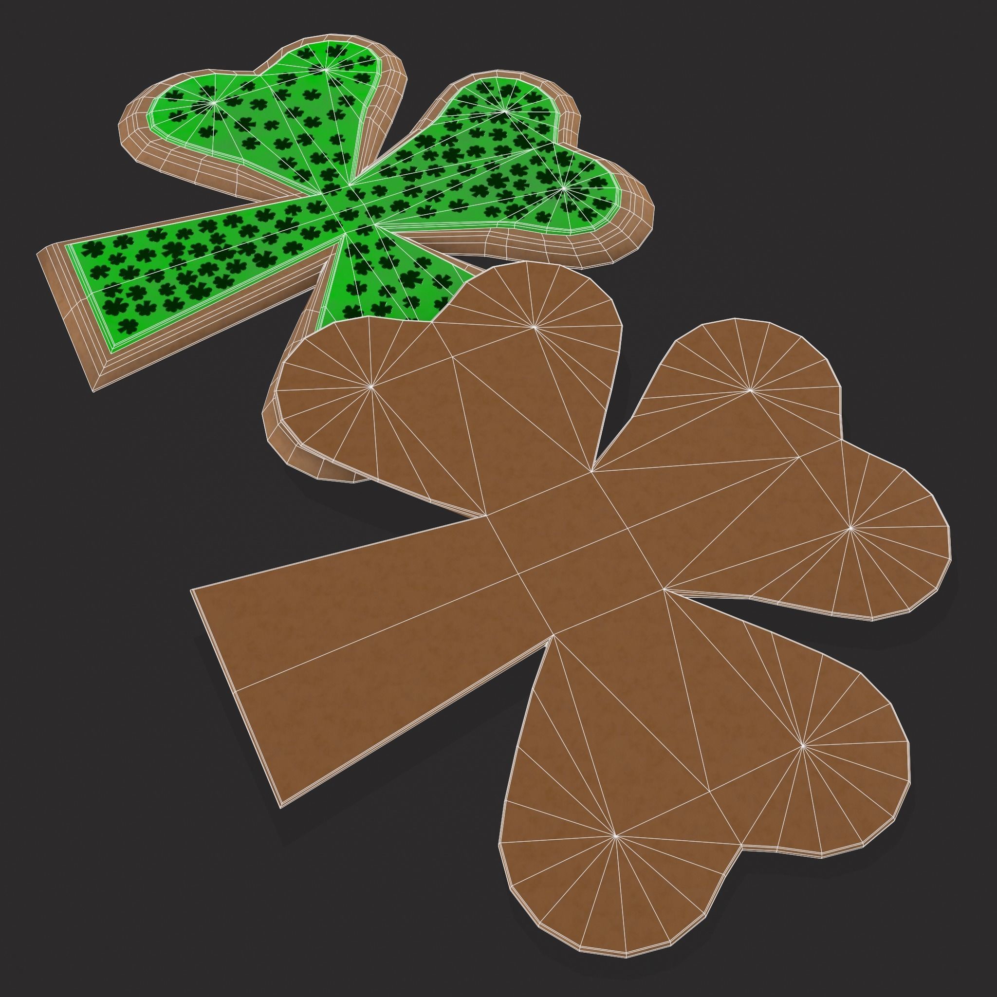 Clover Sprinkle Cookie Free low-poly 3D model_4