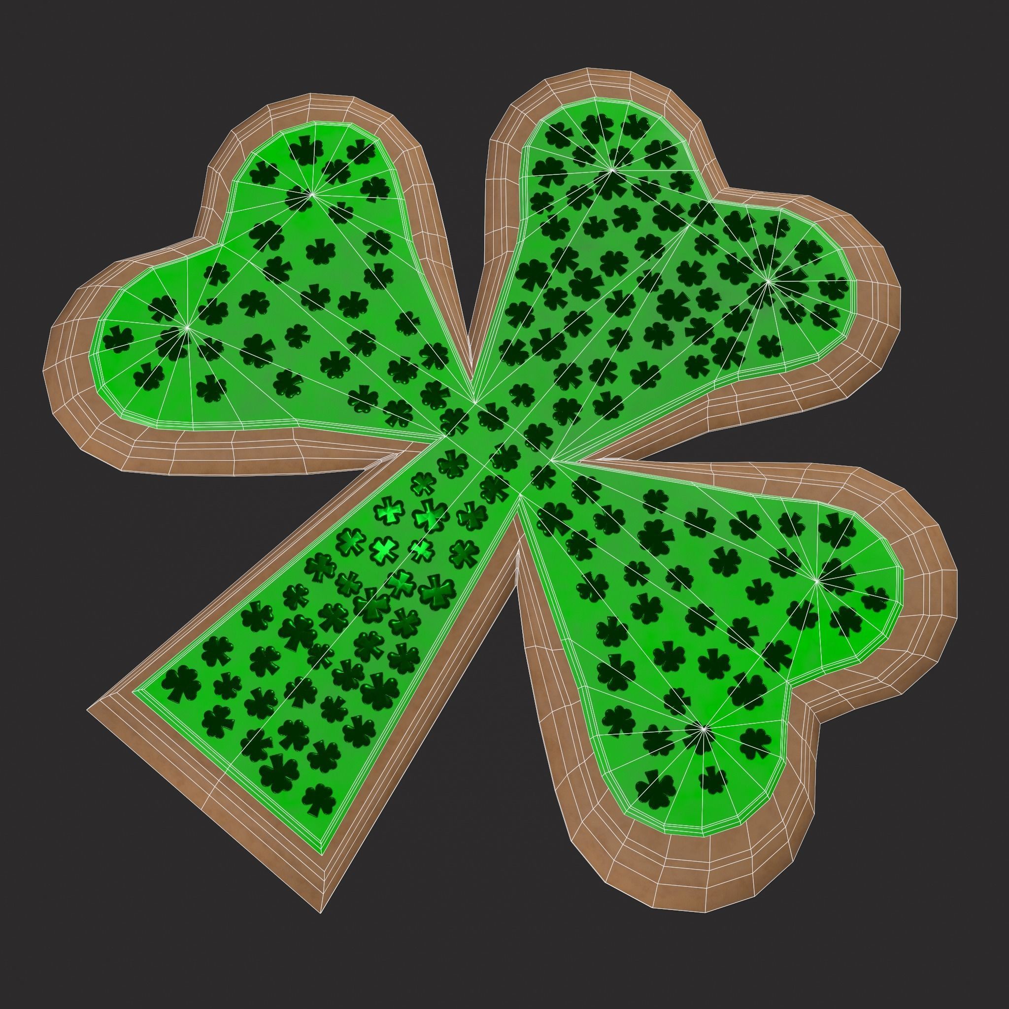 Clover Sprinkle Cookie Free low-poly 3D model_20