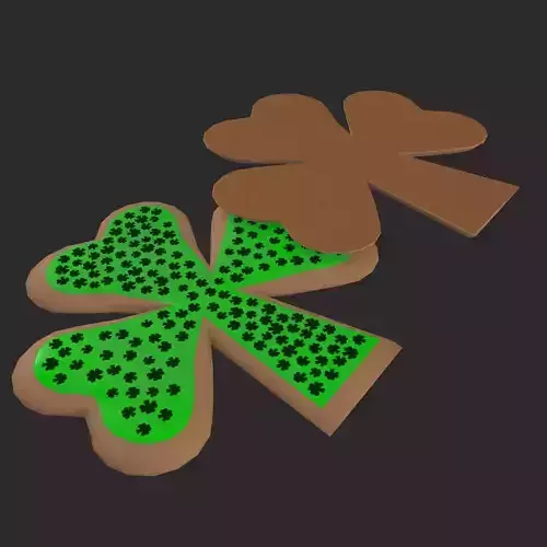 Clover Sprinkle Cookie Free low-poly 3D model