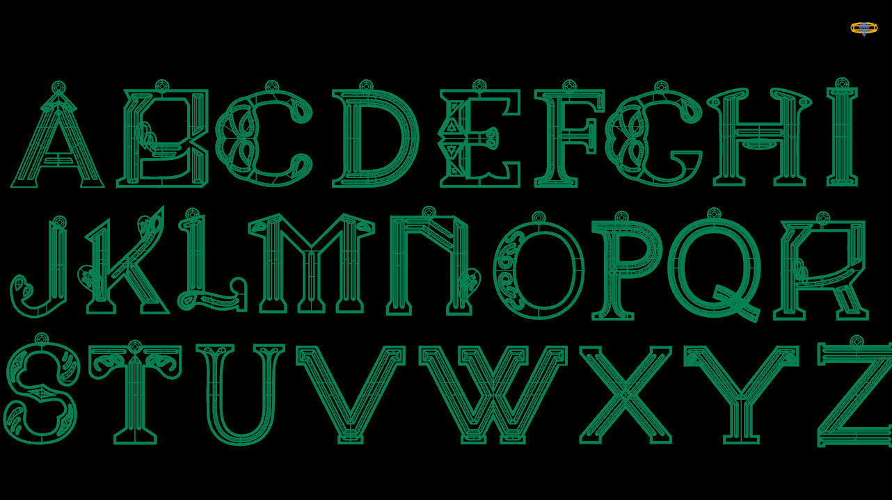 Initial Letters Pendant-Earrings Alphabets 3D Model Collection 3D print model_8