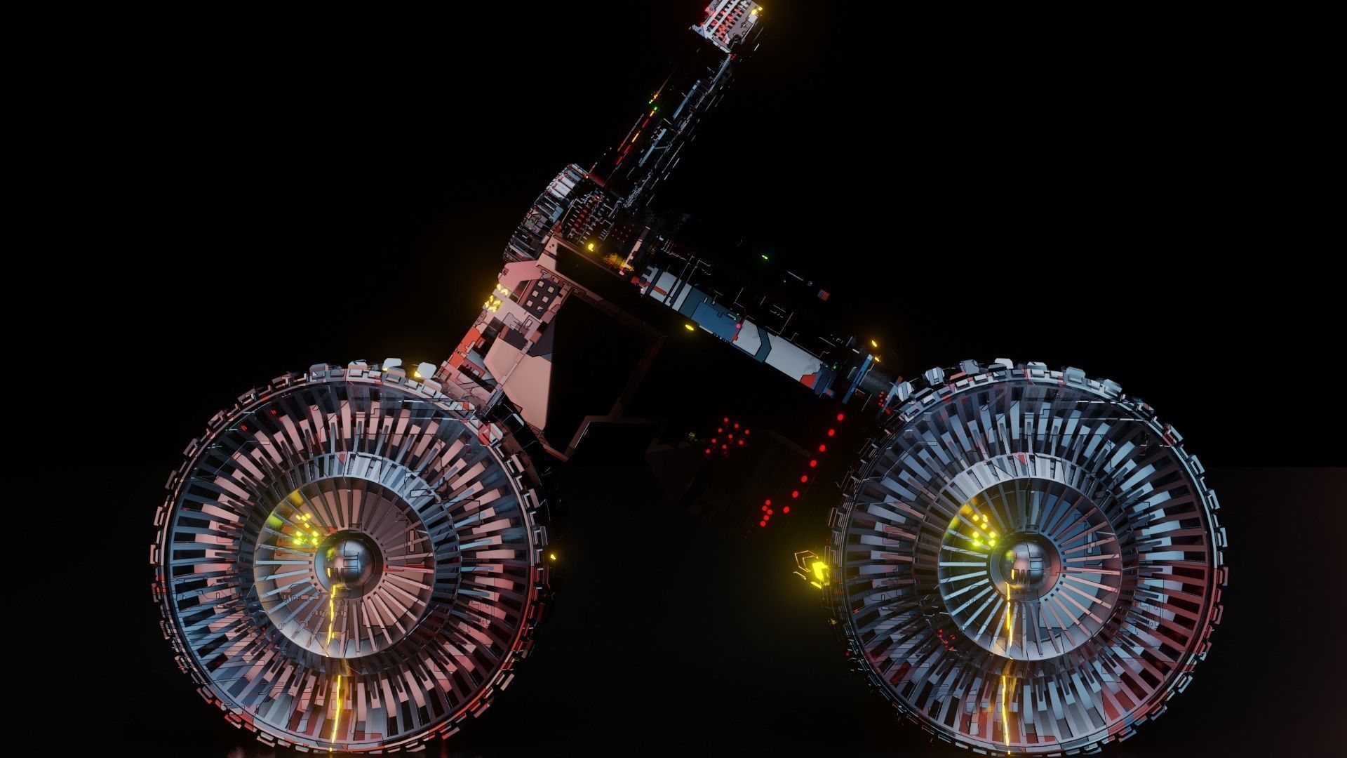 Sci-fi Bike 3D Model Low-poly 3D model_2