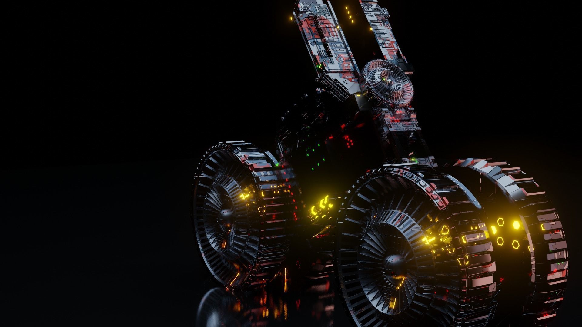 Sci-fi Bike 3D Model Low-poly 3D model_1