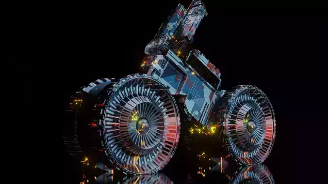 Sci-fi Bike 3D Model Low-poly 3D model Sci-fi Bike 3D Model Low-poly 3D model