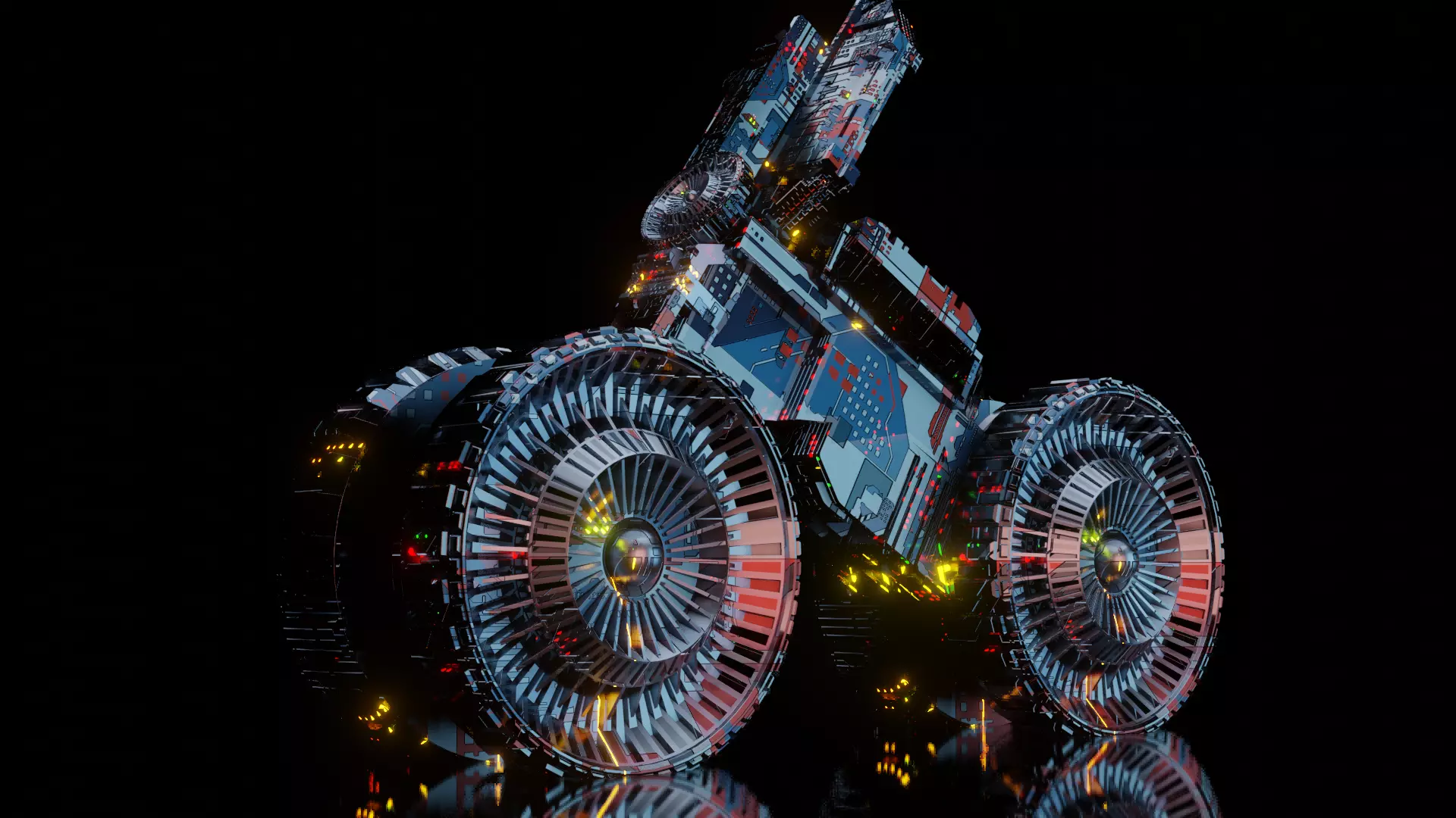 Sci-fi Bike 3D Model Low-poly 3D model_0