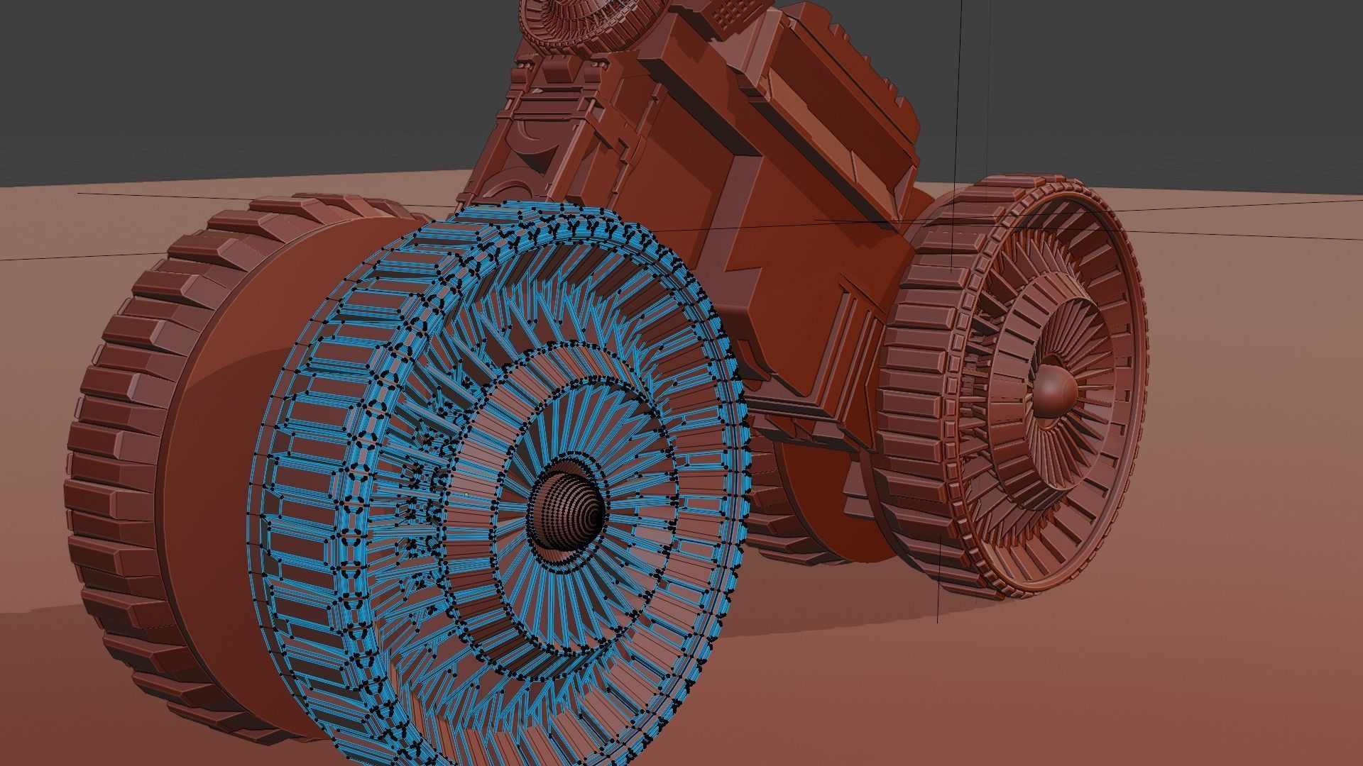 Sci-fi Bike 3D Model Low-poly 3D model_16