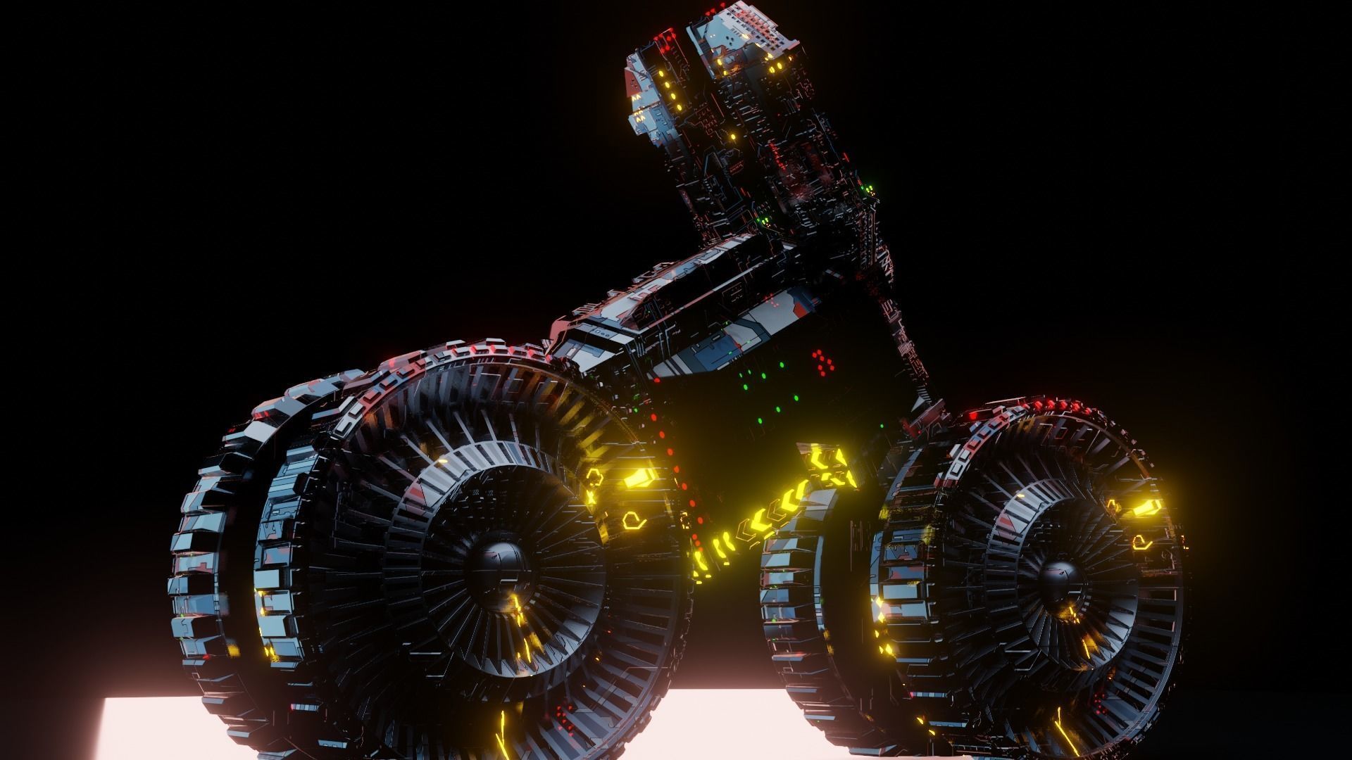 Sci-fi Bike 3D Model Low-poly 3D model_4